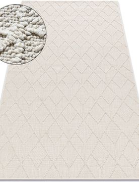 Teppiche Teppich Jersey 19231 Creme - Geometrisch, Struktur 60x100 Cm 60x100 Cm