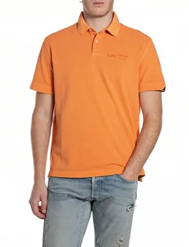 Polo à Manches Courtes M3432 .000.22696g Orange L - Replay - FashionsVida