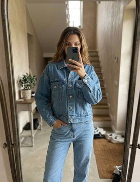 Giacca di jeans oversize - blu