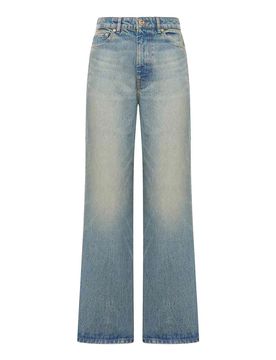 Ganni Jeans Izey In Denim Rigido
