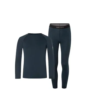 Set Intimo A Manica Lunga Tundra175 Slim Fit Blueberry 116 cm - super.natural - FashionsVida