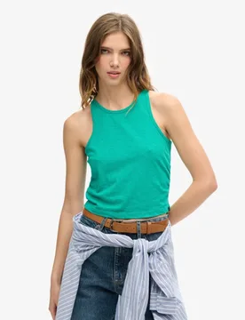 Superdry Damen Grün Tanktop mit Raffung, Größe: 38 - 26.99 - FashionsVida