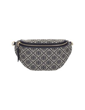 Leather-Trim Mini Bag in Cotton-Blend Canvas