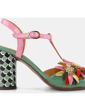 Sandalia de mujer en piel con tacon cuadrado - Chie Mihara - FashionsVida
