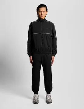 Men's Piped Track Pants in Black - Lyle & Scott - FashionsVida