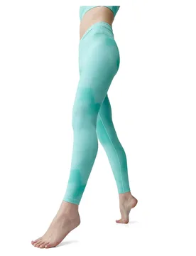 Leggings Elizabeth Miami Green / Darling Blue M - Born Living Yoga - FashionsVida