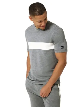 T-shirt à Manches Courtes Montana Brush Regular Fit Cashmere Grey Melange / Fresh White S