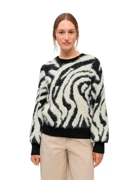 Maglione Hollow Black / Birch Zebra S - Object - FashionsVida