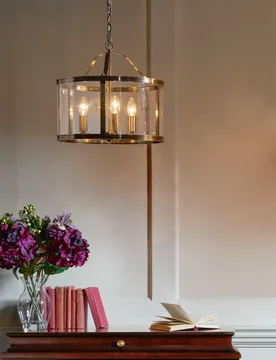 Harrington 3 Light Pendant Light Antique Brass - Laura Ashley - FashionsVida