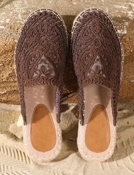 Sandalias planas de pescador para mujer, nuevas para verano y vacaciones en la playa, con suela de paja tejida de estilo bohemio transpirable, sandali - Shein - FashionsVida