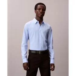 Camisa casual Hombre slim raya fina stretch