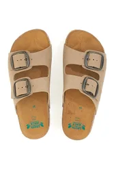 Ciabatte beige doppia fibbia 335CF20630SR 37
