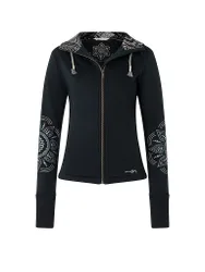 Damen Yoga Sweatjacke Maui schwarz XS W