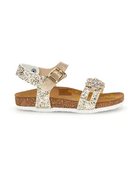 Sandali oro in vera pelle con glitter 257A007SR 30 - PITTARELLO BIO - FashionsVida
