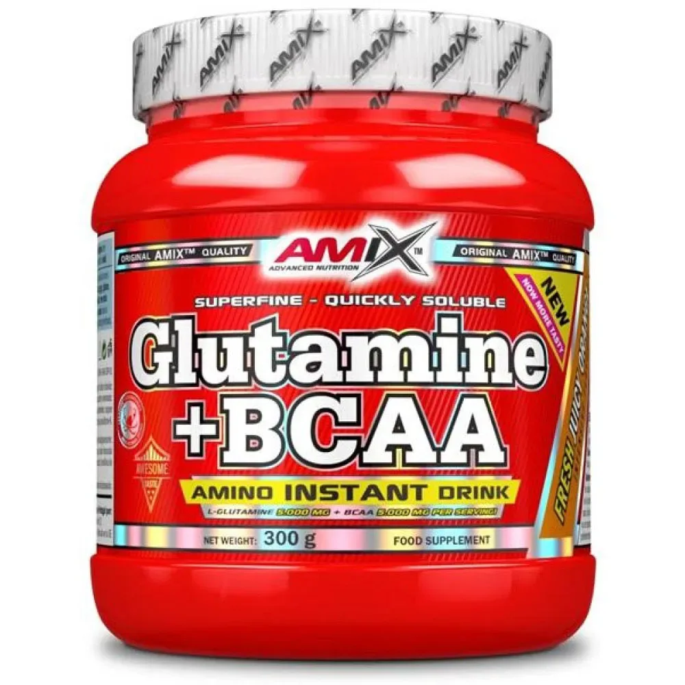 Poudres D´acides Aminés Bcaa Et Glutamine Ananas 300g - Amix - FashionsVida