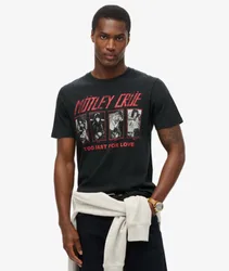 Superdry Herren Mötley Crüe x Superdry Limited Edition T-shirt Schwarz - Größe: Xxl