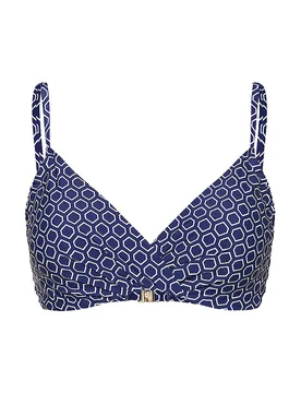 Haut de bikini torsadé bleu marine 36 - DARLING HARBOUR - FashionsVida