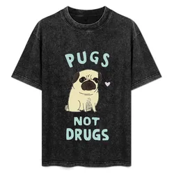 Pugs not drugs T-Shirt Work Utility Casual Tee Shirt