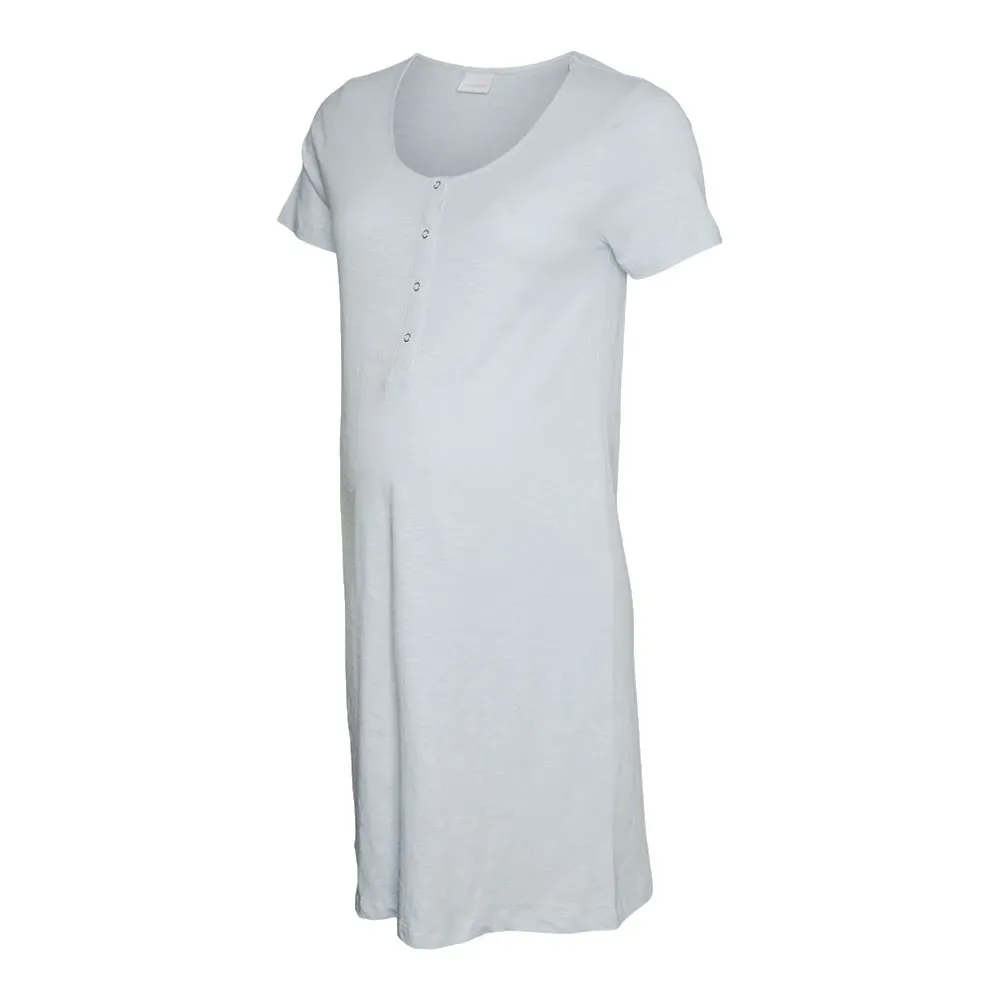 Vestito A Maniche Corte Mira Solid Jrs - Mamalicious - FashionsVida