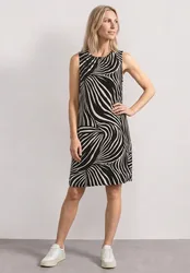 Knielanges Kleid mit Raffung female Schwarz