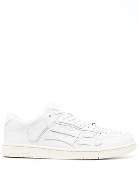 Sewn Skeleton Leather Applique Sneaker in 100% Leather