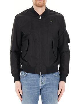 Blauer Bomber con zip NERO M