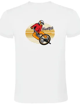 Maglietta A Maniche Corte Freestyle Rider White