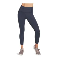 Performance Gowalk Wear High-Waisted 7/8 Nylon Womens Blue Sports Leggings - Navy - Size Medium