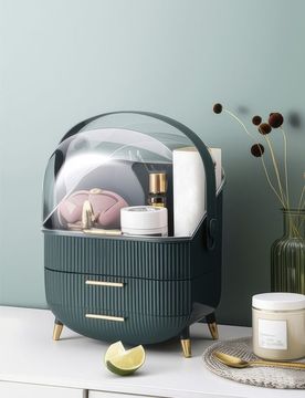 Organizer per make-up - verde scuro