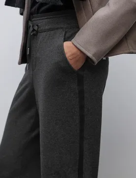 Straight Leg Hose mit Tape female Schwarz - Street One - FashionsVida