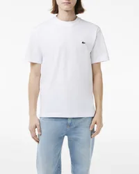 T-shirt bianca mezza manica in puro cotone classic-fit