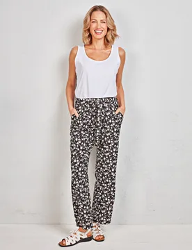 Sommerhose „Rita” Amélie di Santi schwarz/weiß - Amelie di Santi - FashionsVida