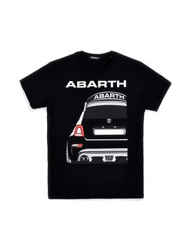 T-shirt nera in cotone con stampa sul petto AH26SS056 M