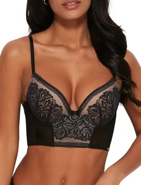 Womens Encore Longline Bra - Black - Size 38g - Gossard - FashionsVida