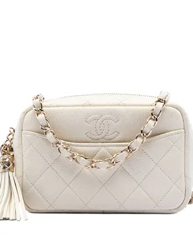 Mini Quilted Caviar Coco Tassel Camera Case - Chanel - FashionsVida
