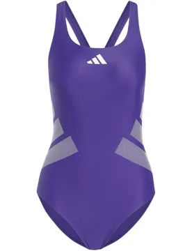 Logo C-back Damen Badeanzug, lila 38