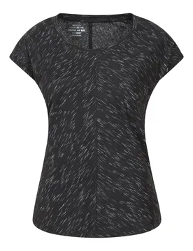 Women's 'Retreat' Lightweight Soft Relaxed Fit Short Sleeve Slouch T-Shirt in Black Size: 16 - Black - Size: 16 - Mountain Warehouse - FashionsVida