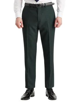 Mens Green Suit Trouser Prince Of Wales Formal - Size 42 (Waist) - Paul Andrew - FashionsVida