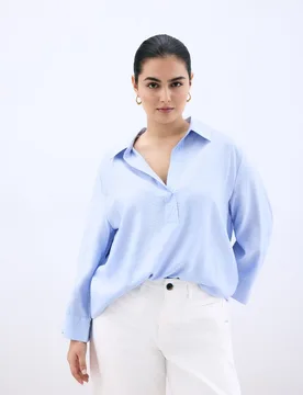 Blusa de mujer de manga larga polera - Couchel - FashionsVida