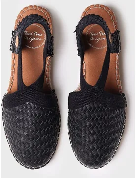 Alpargatas de cuña de mujer de piel - Toni Pons - FashionsVida