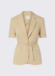 Giacca con cintura donna cappuccino light
