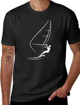 Minimalist Windsurfing Design T-Shirt affliction shirts anime figures luxury t-shirt heavy weight t shirts for men - Aliexpress - FashionsVida