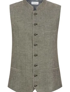 Trachtenweste Lucio (olive, Gr. 52) von Bergfeuer für Herren, Oberteile, 100% Leinen - Stockerpoint - FashionsVida