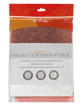 In a Nutshell Walnut Scrubber Sponge - Set of 2 - Full Circle - FashionsVida