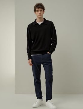 Maglia Cashmere XXL - Morbido e Leggero, Colletto a Camicia, Perfetto per Ogni Occasione