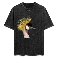 Portrait of a Crowned Crane T-Shirt Classic Graphic Short Sleeve Top