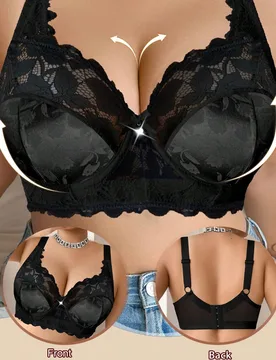 Sujetador con aros y encaje para mujer de talla grande - Shein - FashionsVida