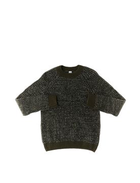 Maglione misto cotone VERDE MILITARE XXL