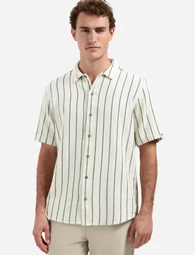 Shirt Short Sleeve Dobby 2Tone Stri male - XXL - FashionsVida