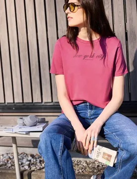 Street One T-Shirt mit Wording female Pink